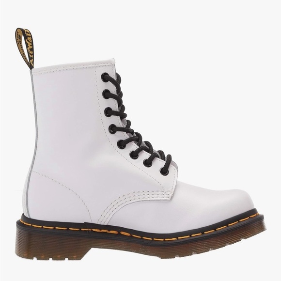 Dr.Martens Women's White leather Boots, doc martens, DOC’s, 1460 combat boots - Picture 2 of 11